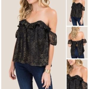 Demi Foil Lace Bustier-M